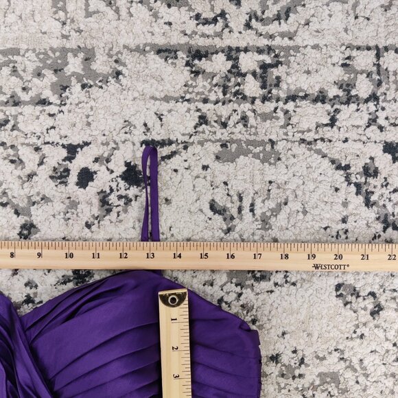 Sukhmani Designs Women's Satin Prom Dress Size 12 Purple NEW Party Graduation - Picture 9 of 16